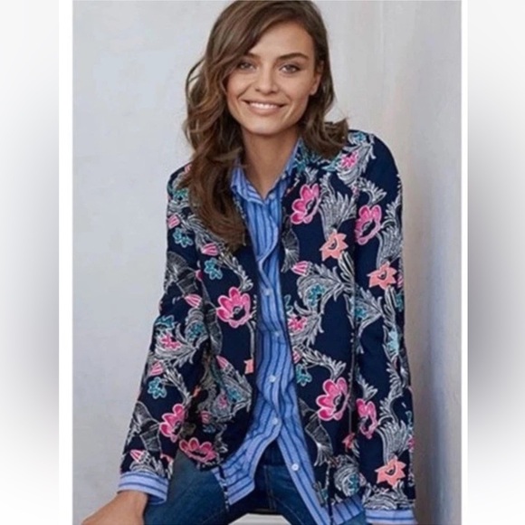 Banana Republic Jackets & Blazers - Banana Bird Floral Print‎ Drapery Bomber Jacket Womens Size XS (1003)